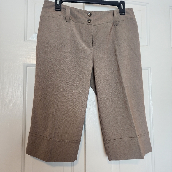 Ally B Pants - Ally B. Y2K Tan Flat Front Capri Women's Pants Size 9